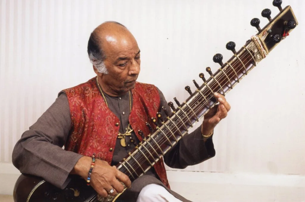 Ustad Vilayat Khan playing the sitar